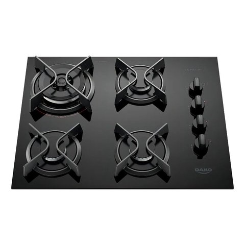 Cooktop 4 Bocas Dako Supreme a Gás Acendimento Superautomático e Tripla Chama Bivolt