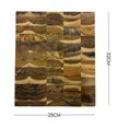Ver imagem 4 de Tábua de Corte Profissional em Madeira Teca 32x25cm para Cozinha Gourmet