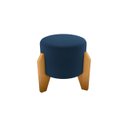 Ver imagem 1 de Puff Decorativo Luxo Veludo Azul E-433