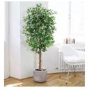 Ver imagem 1 de Árvore Artificial para Sala Planta Ficus Lyrata com 180cm, Planta Decorativa para Casa e Eventos.