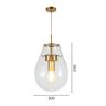 Lustre Pendente Sindora Dcd04129 P Bronze - Transparente E27 Bivolt - 2