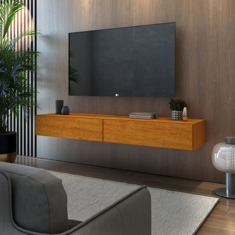 Estante Retro Sala de Estar Grande - Ideal Tv 50 Polegadas:naturale