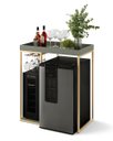Ver imagem 1 de Aparador Bar para Adega Cervejeira ou Frigobar MDF e Metal Industrial Dourado Notte