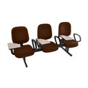 Ver imagem 1 de Cadeira em Longarina com Prancheta Linha Blenda Marrom