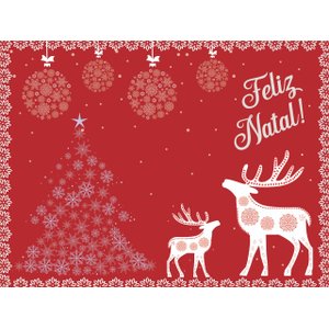 Jogo Americano Natal Luz 6 Unidades