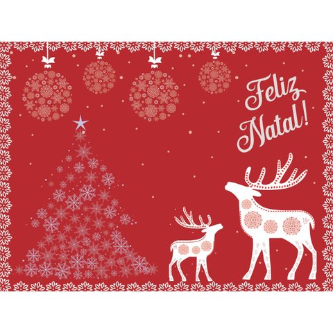 Jogo Americano Natal Luz 6 Unidades