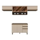 Ver imagem 3 de Cozinha Compacta 4 Peças 100% MDF Aurora Espresso Móveis