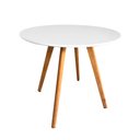 Ver imagem 1 de Mesa de Jantar Square Londres 90cm Base de Madeira Branca