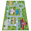 Ver imagem 1 de Tapete Pista de Carrinhos Infantil Ilustrado Criança Lona Arte na Arte Amarelinha em Lona