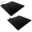 Ver imagem 2 de Kit 2 Prateleira Preta 30X30 + Suporte Flutuante Mdf  Organizadora Decoração Cozinha Banheiro Sala