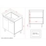 Balcão Vani para Cooktop 4 Bocas 2 Portas Cozinha Mb1 70cm - 3