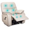 Poltrona do Papai Importada Reclinável Elétrica e Massagem com Entrada Usb Corino Premium Off White - 3