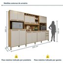 Ver imagem 4 de Armário de Cozinha 13 Portas 2 Gavetas 253cm com Adega