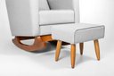 Ver imagem 4 de Poltrona de Amamentação com Balanço Encosto Alto Linho Cinza - Lahome Decor