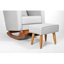 Ver imagem 4 de Poltrona de Amamentação com Balanço Encosto Alto Linho Cinza - Lahome Decor