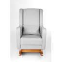 Ver imagem 3 de Poltrona de Amamentação com Balanço Encosto Alto Linho Cinza - Lahome Decor