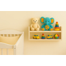 Prateleira de Mdf para Parede Quarto Criança Bebê Brinquedos:bege - 3