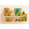 Prateleira de Mdf para Parede Quarto Criança Bebê Brinquedos:bege - 1