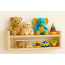 Ver imagem 1 de Prateleira de Mdf para Parede Quarto Criança Bebê Brinquedos:bege