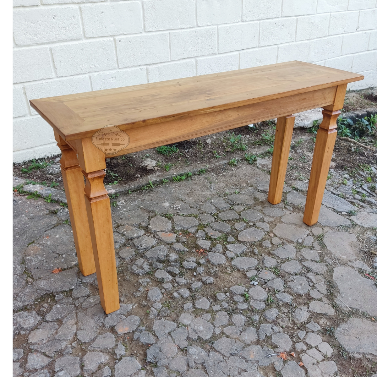 Ver imagem 2 de Mesa em madeira 130 x 40 em demolição Sudeste Rústico