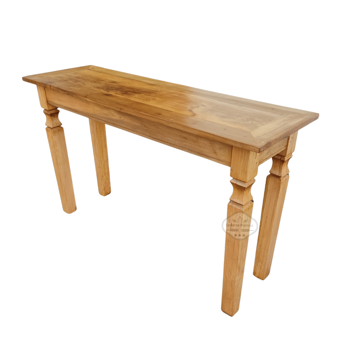 Mesa em madeira 130 x 40 em demolição Sudeste Rústico - 1