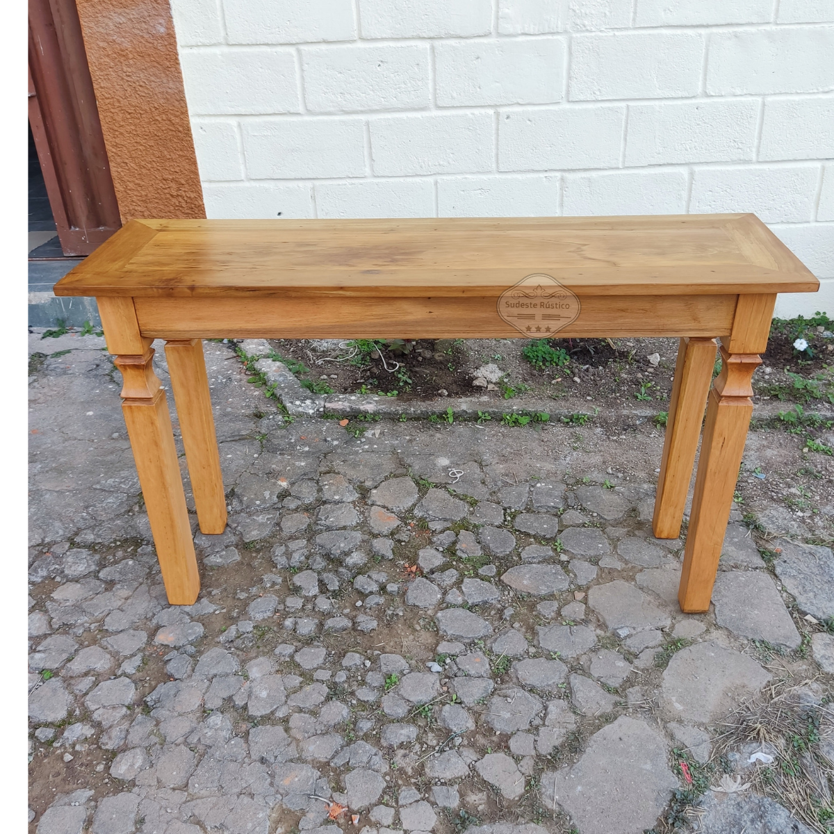 Ver imagem 3 de Mesa em madeira 130 x 40 em demolição Sudeste Rústico