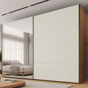 Ver imagem 4 de Guarda Roupa Samara 2 Portas Flutuantes 100 MDF com 01 Espelho - Móveis Europa