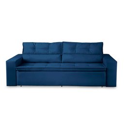 Sofá Retrátil e Reclinável 2 Lugares com Molas 1,50m Vanessa Suede Azul Rover & Beato - 5