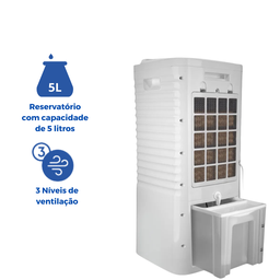 Climatizador Ar Frio 4 em 1 Ventilador Umidificador Controle - 3