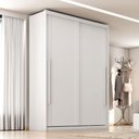 Ver imagem 5 de Guarda Roupa Solteiro Splendido 2 Portas com Cômoda Primordial Max 4 Gavetas Branco Absoluto Semi