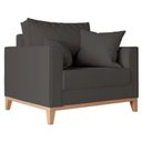 Ver imagem 2 de Kit 02 Poltrona Decorativa Beny Pés Base em Madeira Suede Cor:preto