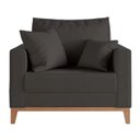 Ver imagem 1 de Kit 02 Poltrona Decorativa Beny Pés Base em Madeira Suede Cor:preto