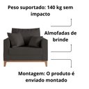 Ver imagem 7 de Kit 02 Poltrona Decorativa Beny Pés Base em Madeira Suede Cor:preto