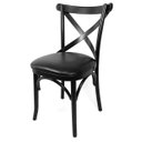 Ver imagem 1 de Cadeira Estofada X Katrina Madeira Maciça Restaurante Pizzaria Café Bar Boteco