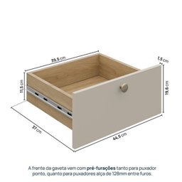 Módulo 45x120 3 Gavetas 1 Porta Frame Cabecasa madeiramadeira - 5