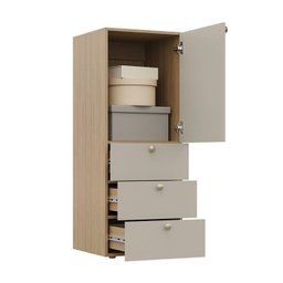 Módulo 45x120 3 Gavetas 1 Porta Frame Cabecasa madeiramadeira - 11