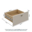 Ver imagem 5 de Módulo 45x120 3 Gavetas 1 Porta Frame CabeCasa MadeiraOriginals Bege/Acácia/Arenas