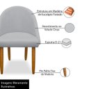 Ver imagem 6 de Cadeira Decorativa Estofada para Sala Recepção Cozinha Lua Star Veludo Cinza Claro do Lar Móveis e D