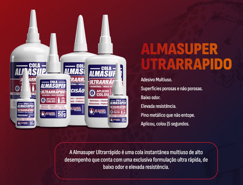 Adesivo Instantâneo 100g Almasuper Ultrarrápido Aep401 Almaflex - 2