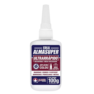 Adesivo Instantâneo 100g Almasuper Ultrarrápido Aep401 Almaflex