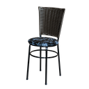 Ver imagem 1 de Conjunto 4 Cadeiras Preta para Cozinha Hawai Café com Assento Estampado:floral Preto