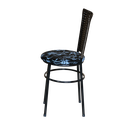 Ver imagem 3 de Conjunto 4 Cadeiras Preta para Cozinha Hawai Café com Assento Estampado:floral Preto