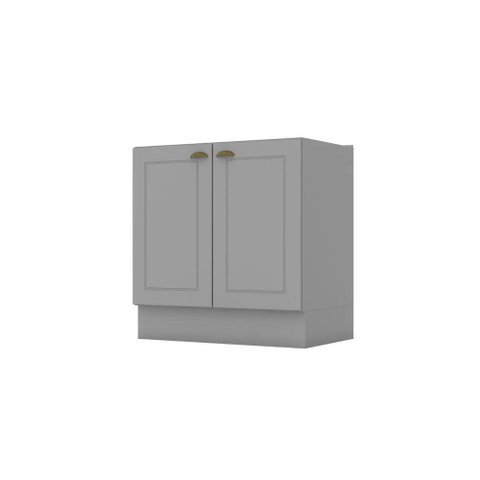 Balcão Modulado 80cm com Tampo para Cooktop 2 Portas Emily Henn