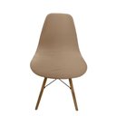 Ver imagem 3 de Kit 6 Capa de Cadeira Charles Eames Eiffel Pé Palito Malha Lisa:avelã Bege