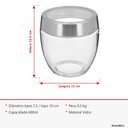 Ver imagem 7 de Pote Hermético de Vidro 600ml Transparente 12x12x12cm Mantimentos Cozinha Tampa