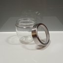 Ver imagem 3 de Pote Hermético de Vidro 600ml Transparente 12x12x12cm Mantimentos Cozinha Tampa