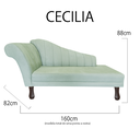 Ver imagem 6 de Recamier Divã para Sala Cecilia Pés Retro Tabaco 1.60cm Veludo Acqua - Incasa Decor