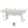 Mesa de Reunião para Escritório 2mx1m Tampo 40mm Netmobil - Dubai/branco - 4