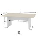 Ver imagem 4 de Mesa de Reunião para Escritório 2mx1m Tampo 40mm Netmobil - Dubai/branco