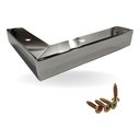 Ver imagem 1 de Kit C/ 4 Pés Cantoneira Lc em Aço Cromado 3cm Alt. para Sofá Cromado